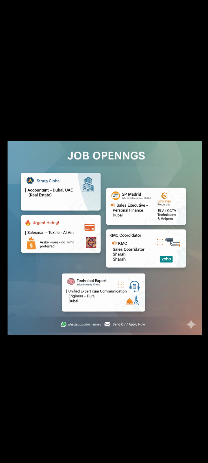 Sales executive job opportunity at UAE