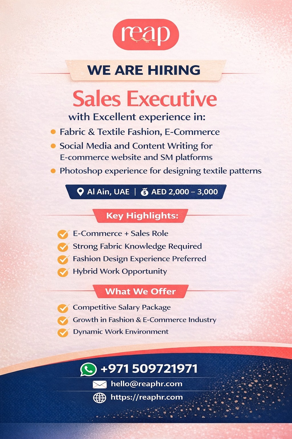 Sales Executive required in Al Ain