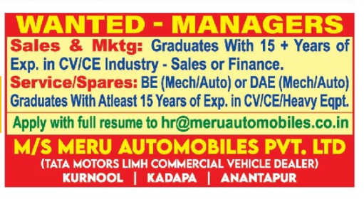 Sales & Marketing Managers required