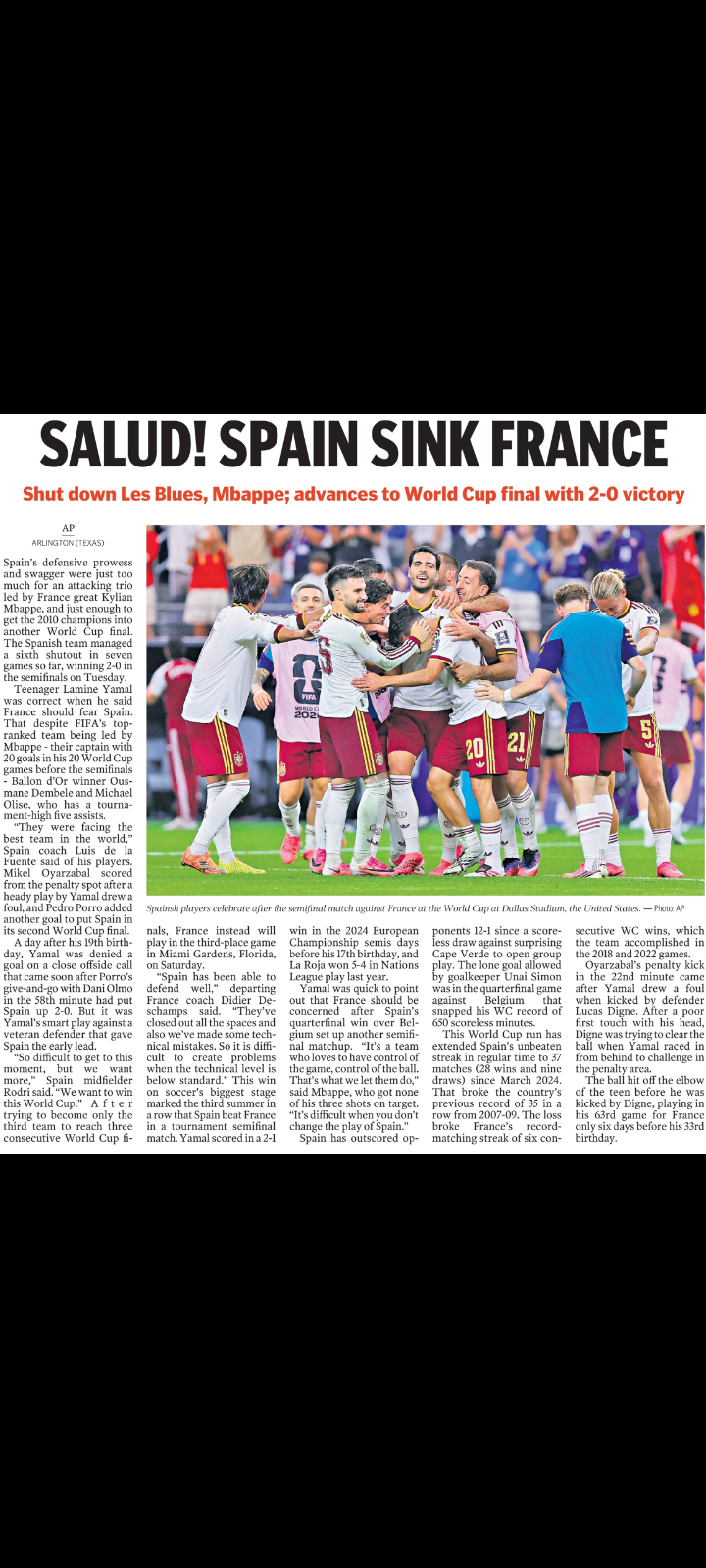 Salud! Spain Sink France