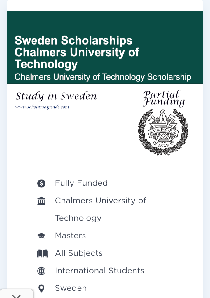 Scholarship 2026 – Sweden