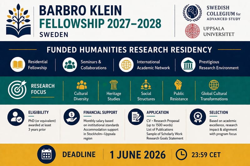scholarship alert at Sweden