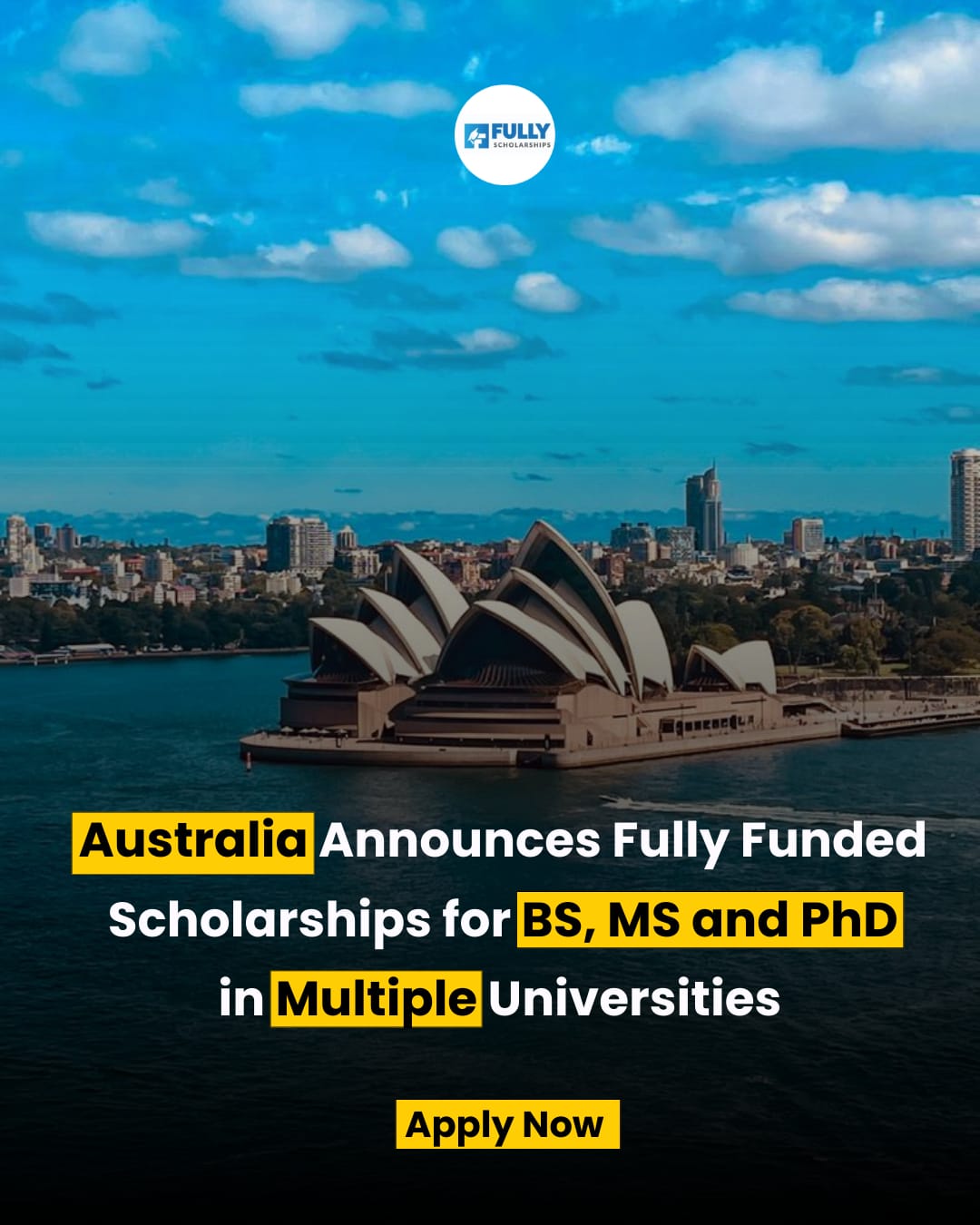 scholarship for any degree in Australia