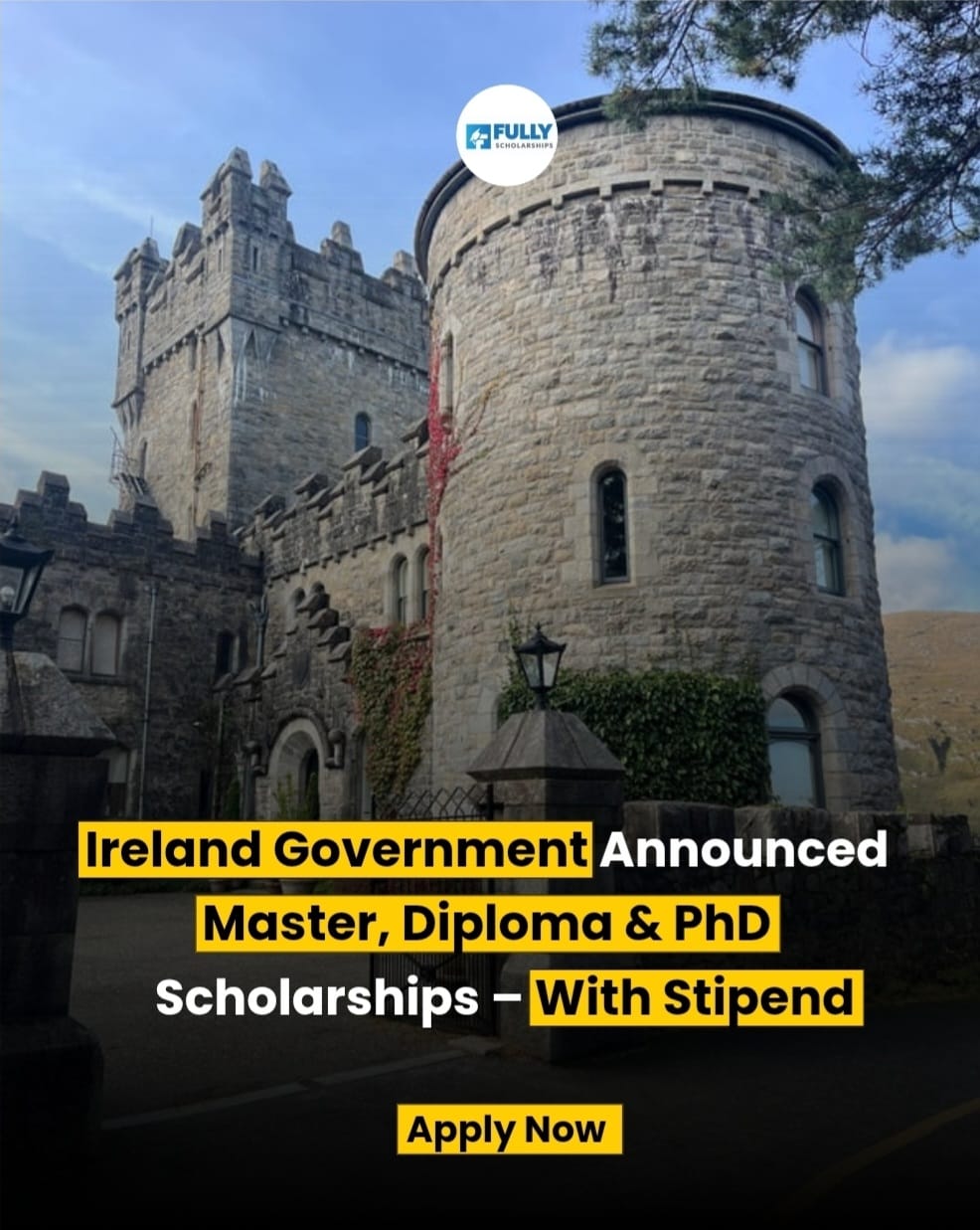Scholarship for Master, PhD & Diploma in ireland