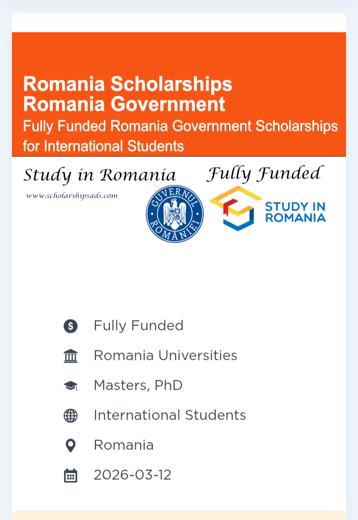 scholarship offer from Romania