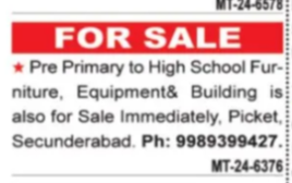 School Infrastructure for  Sale