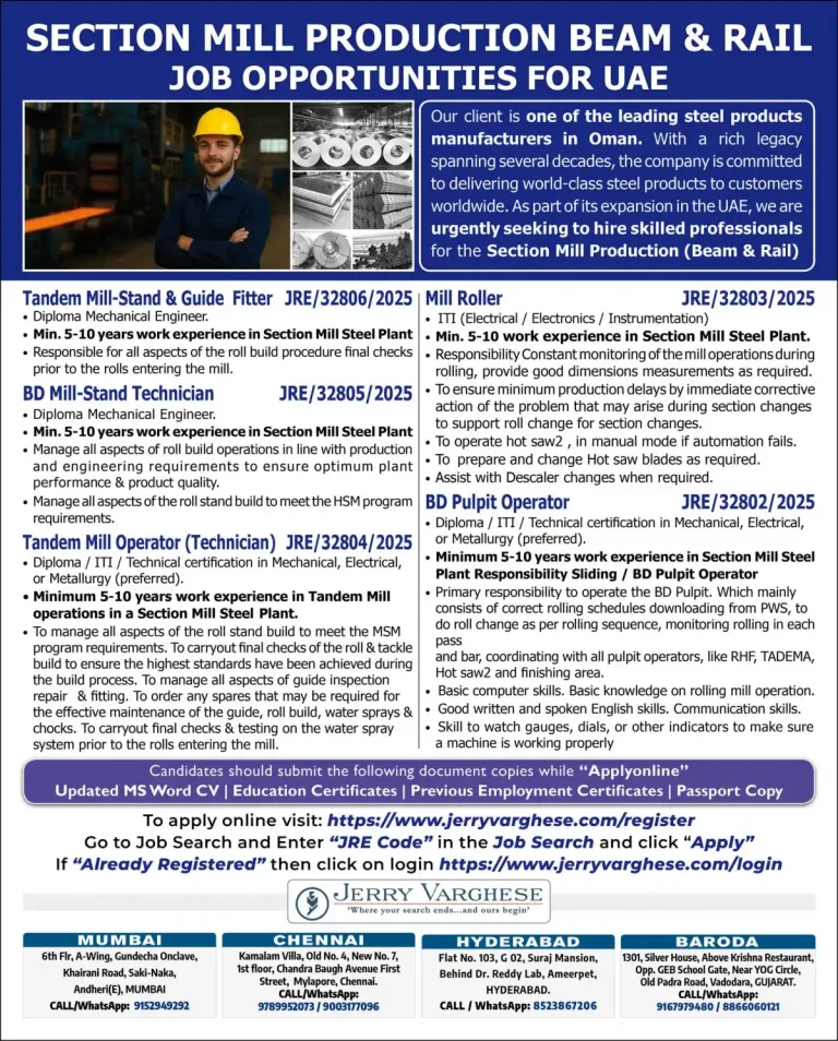 Section Mill Production – UAE (JERRY VARGHESE)