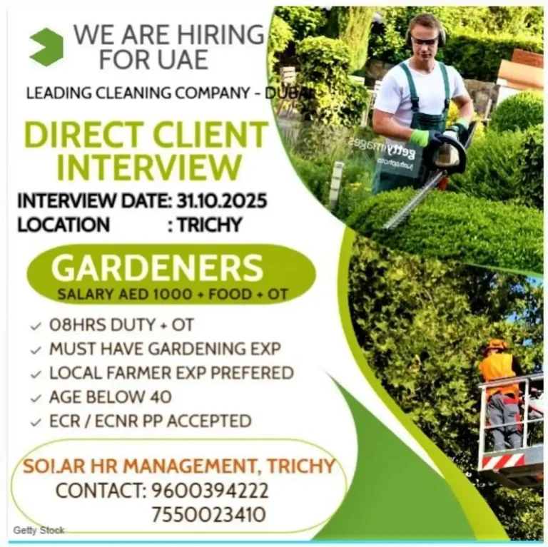 Solar HR Management – Gardeners (Dubai)