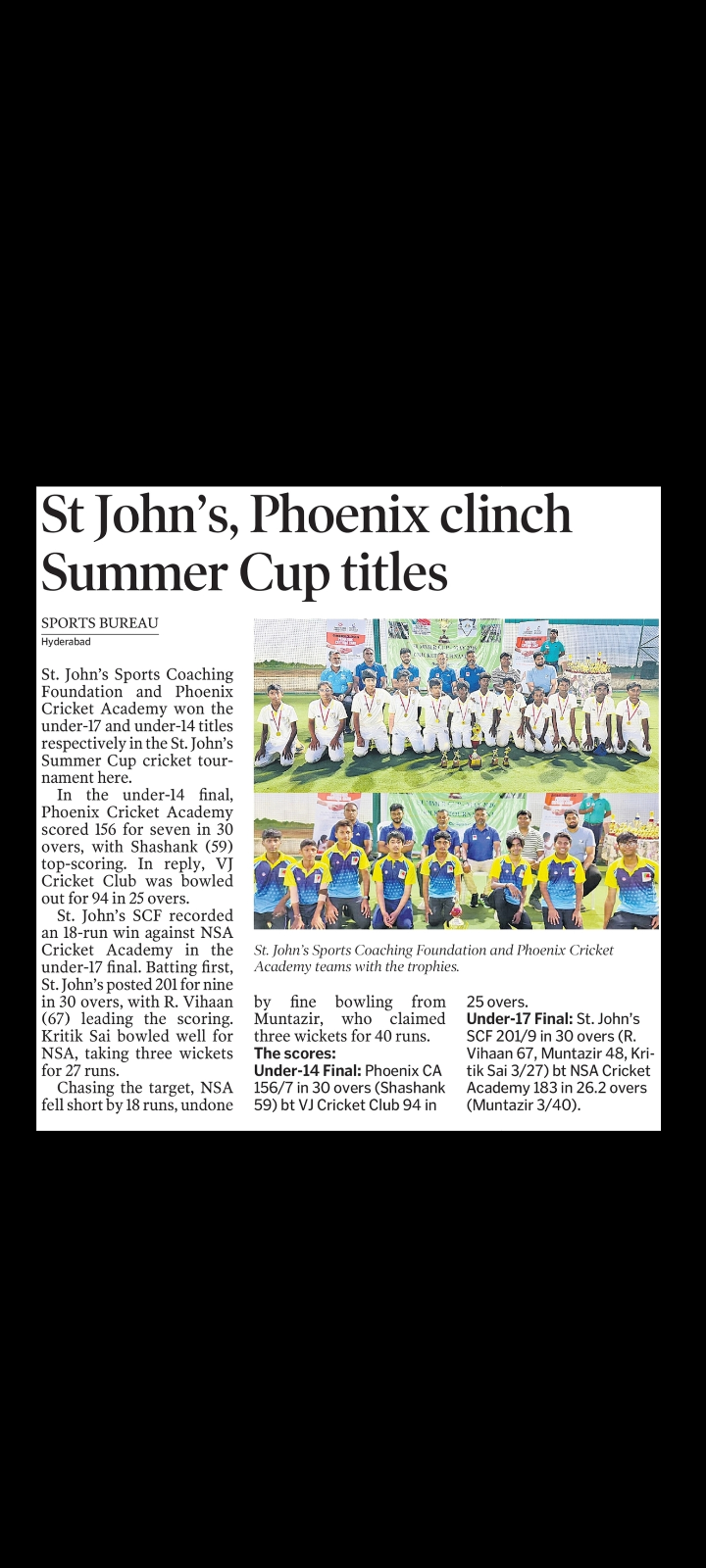 Summer Cup Cricket Finals