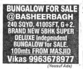 Super Deluxe Bungalow for Sale