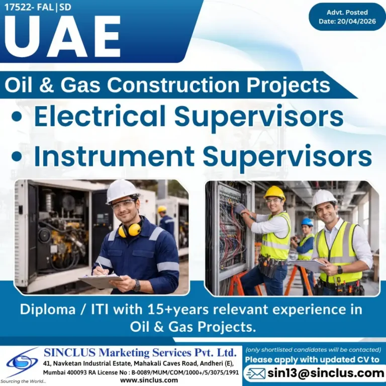 Supervisors required in UAE