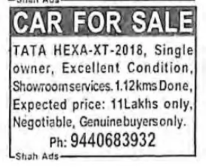 TATA HEXA-XT 2018 For Sale 🚗