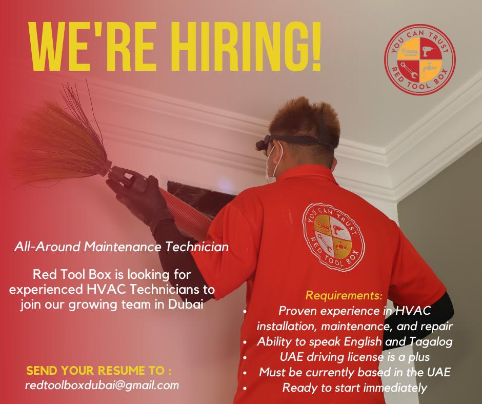Technician required in Dubai