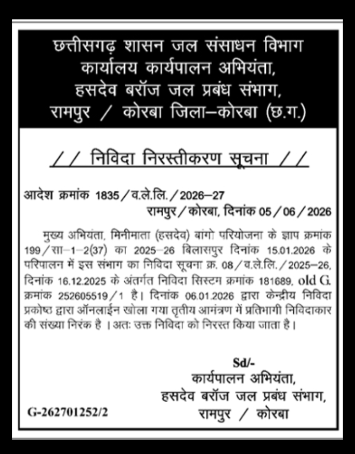 Tender Cancellation