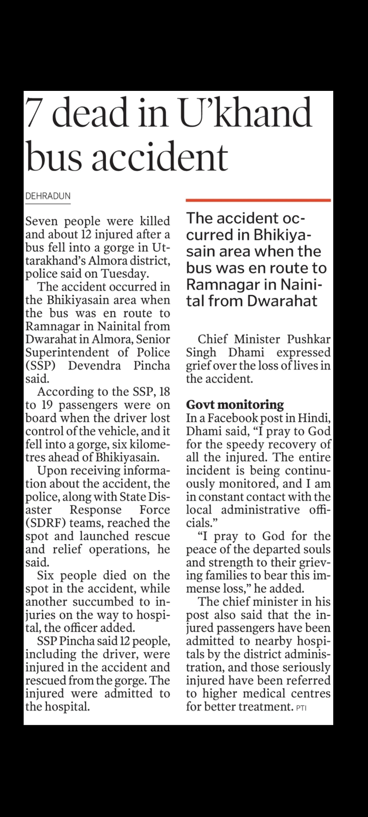 🚨 Tragic Bus Accident in Uttarakhand