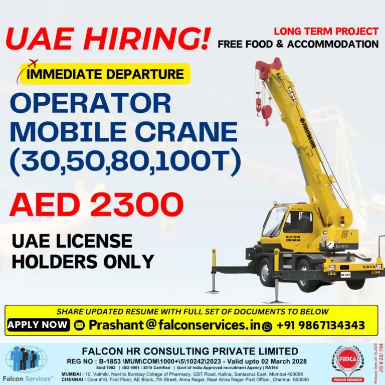 UAE – Mobile Crane Operator