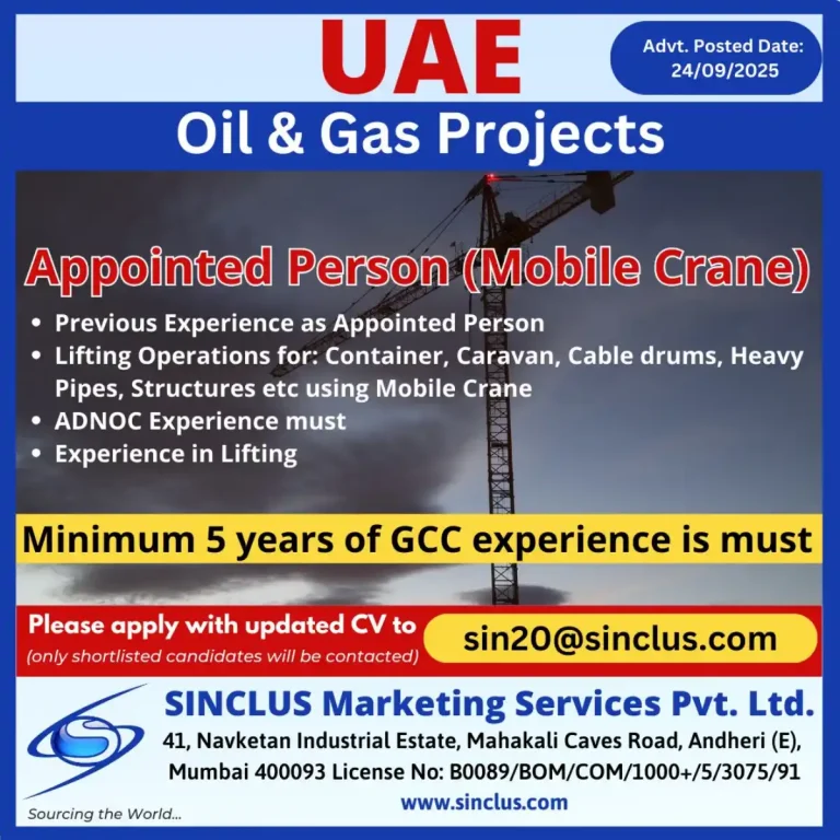UAE – Oil & Gas Lifting Operations (SINCLUS)