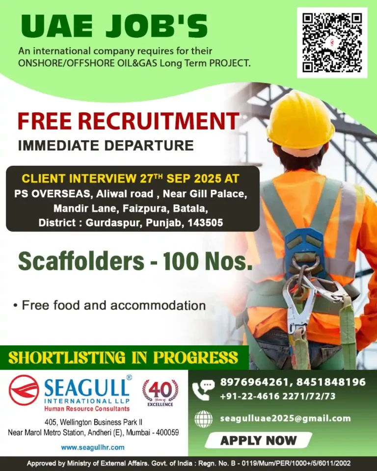 UAE – Onshore/Offshore Oil & Gas Project (SEAGULL INTERNATIONAL)