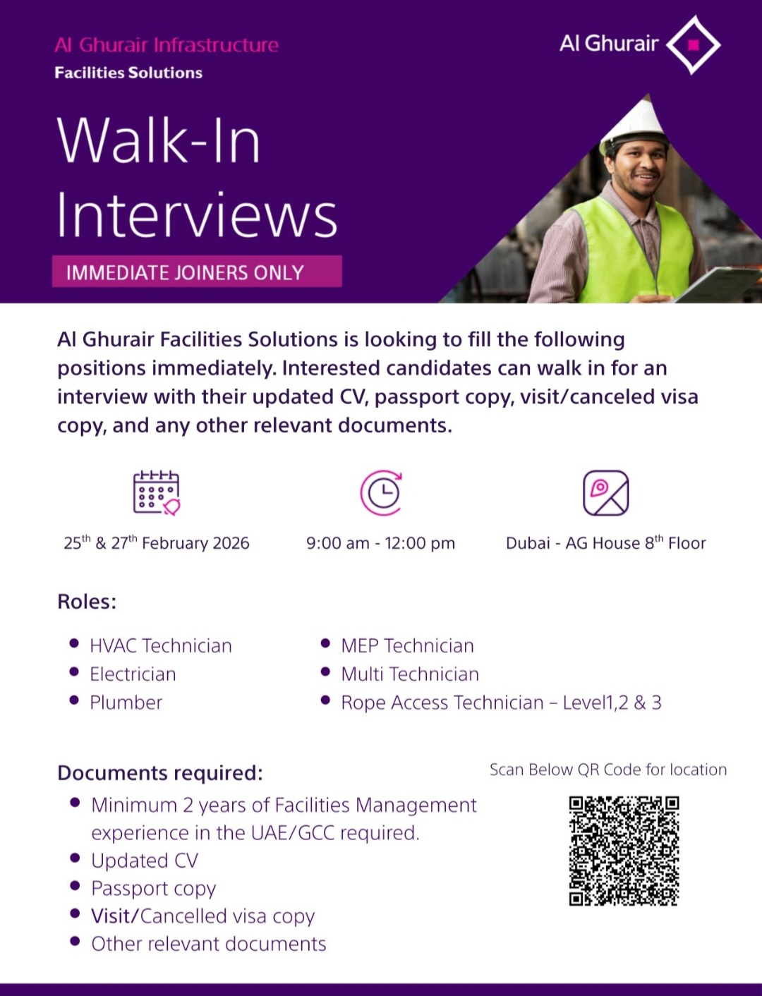 Walk‑In Interview – Dubai