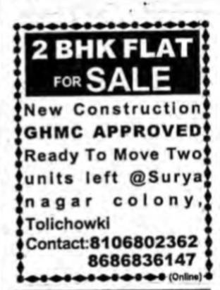 2 BHJ FLAT FOR SALE