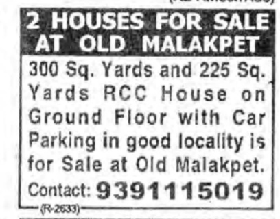 2 HOUSES FOR SALE