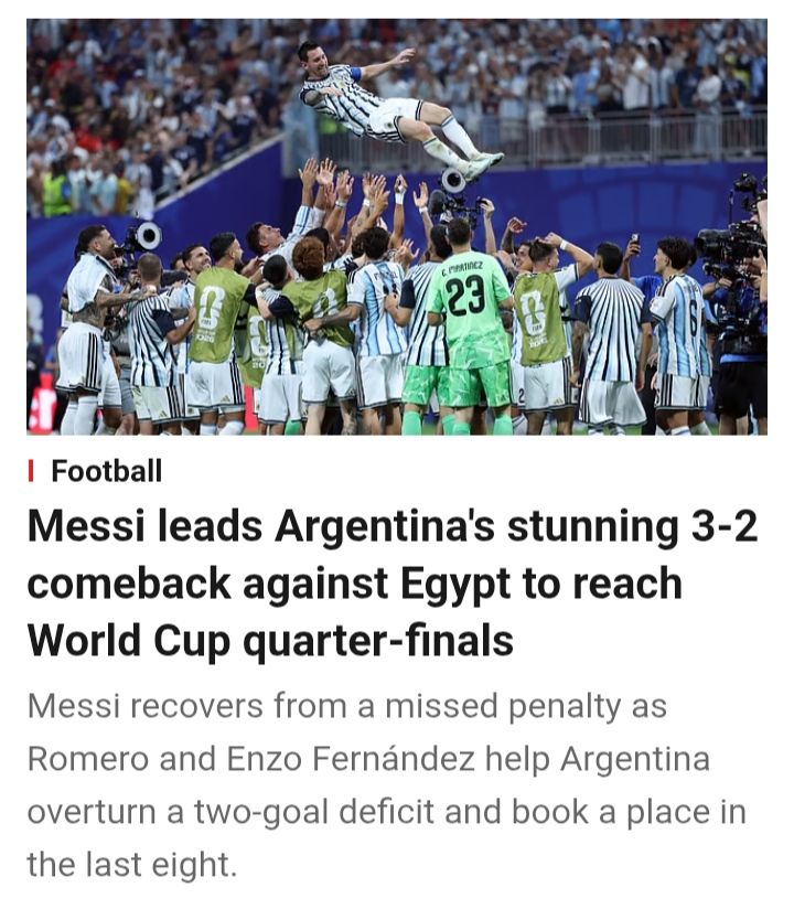 ARGENTINE FOOTBALLER LIONEL MESSI BEGING LIFTED