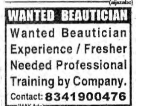 beautician opening
