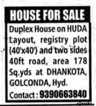 DUPLEX HOUSE FOR SALE