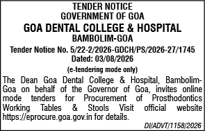 E-Tender for Prosthodontics Working Tables and Stools