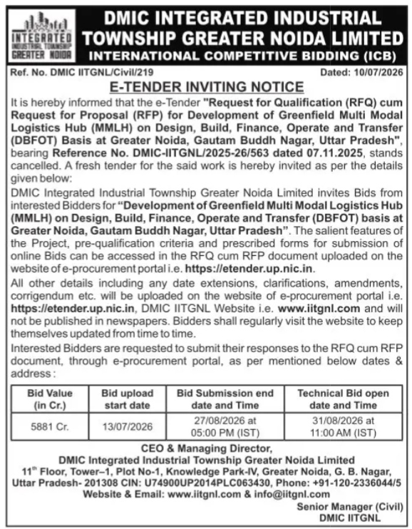 E-TENDER INVITING NOTICE