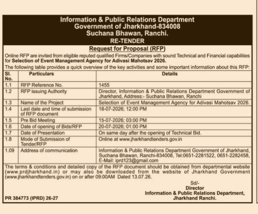 E-TENDER NITICE FOR RFP..