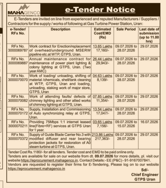 E TENDER NOTICE