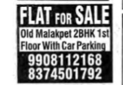 FLAT FOR SALE AT MALAKPET