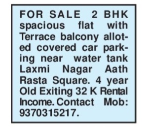 FLAT FOR SALE - LAXMI NAGAR