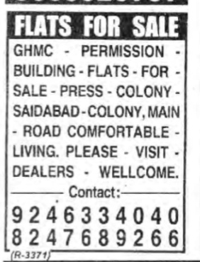 FLAT FOR SALE - SAIDABAD