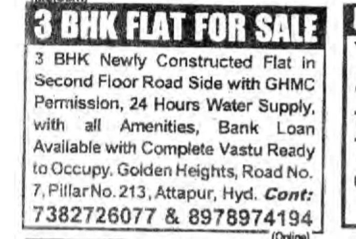 FLAT FOR SALE