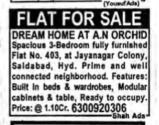 FLAT FOR SALE