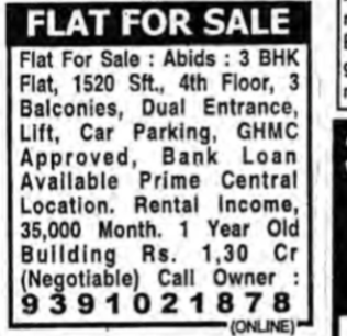 FLAT FOR SALE