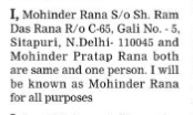FORMAL DECLARATION OF NAME CHANGE