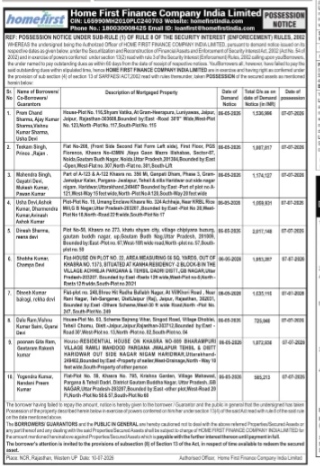 FORMAL POSSESSION NOTICE