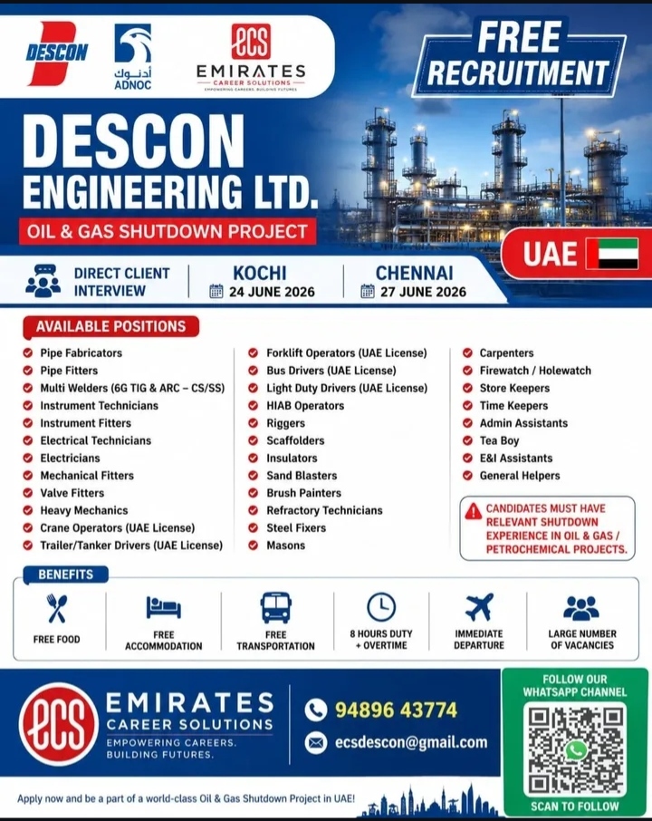 Free recruitment in UAE