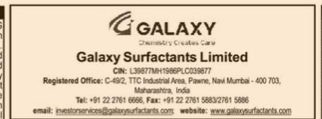 Galaxy Surfactants Limited Corporate Details