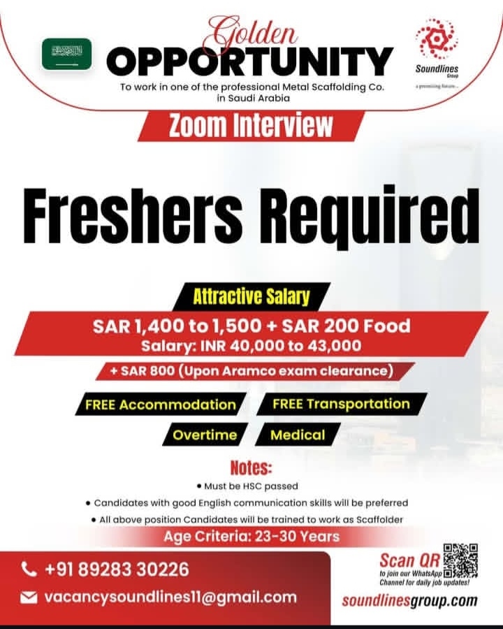 GOLDEN OPPORTUNITY to work in KSA