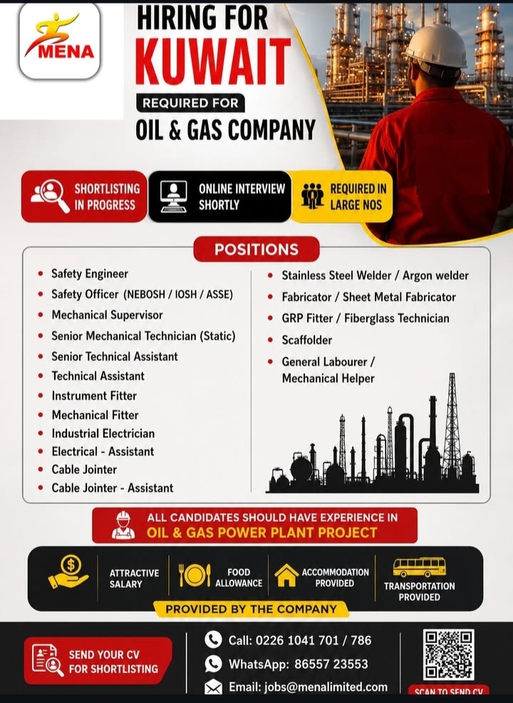 Hiring Campaign for Oil & Gas Power Plant Project in Kuwait