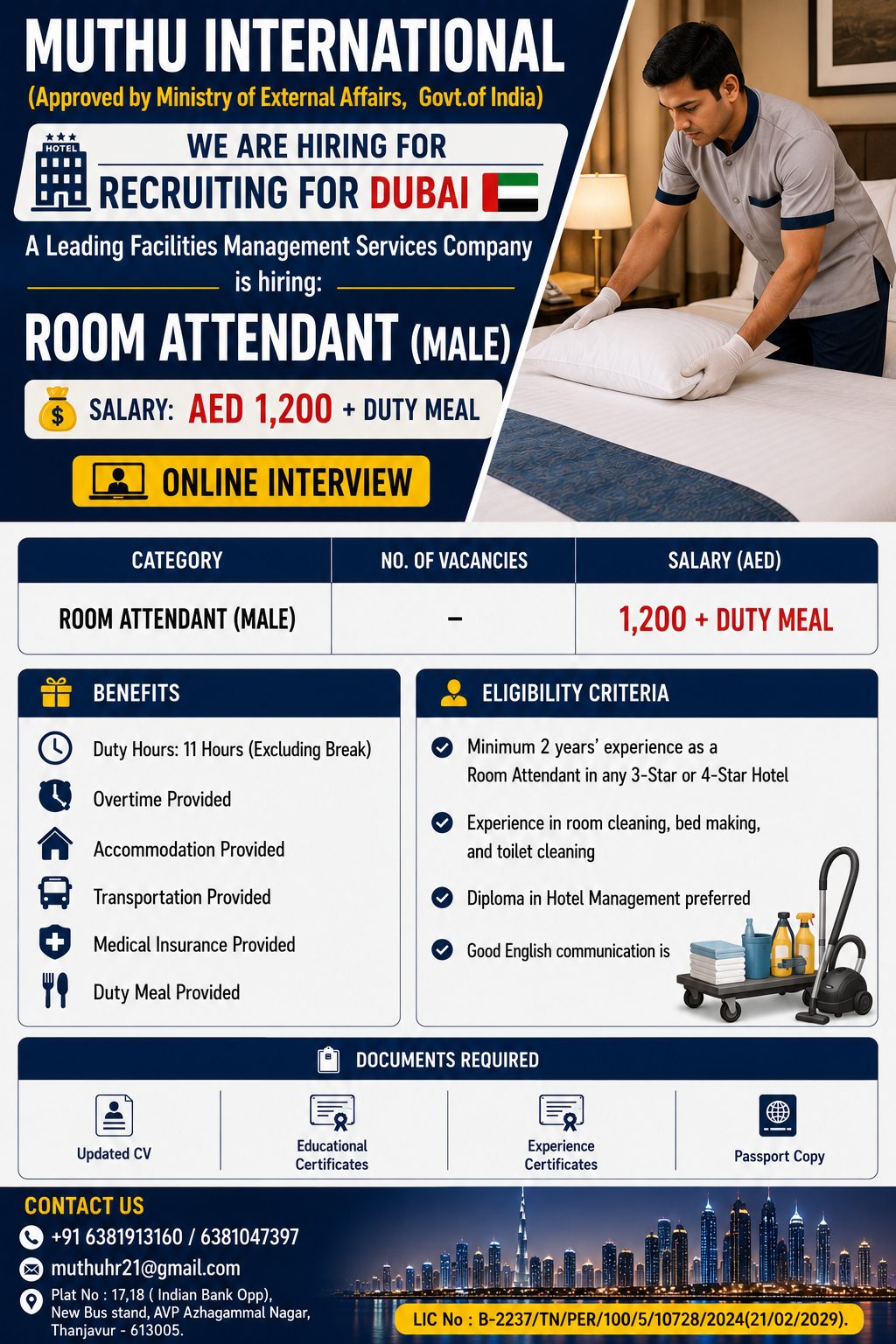 HIRING DOR DUBAI