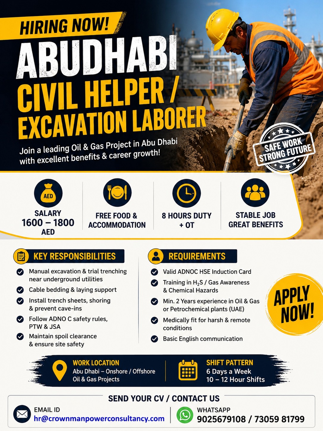 HIRING FOR ABU DHABI