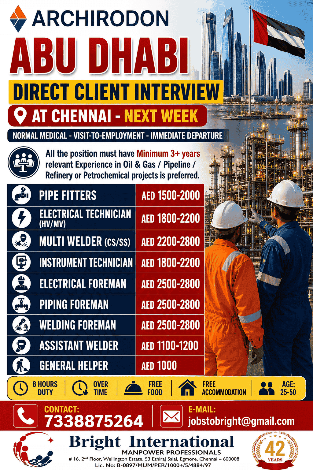 HIRING FOR ABU DHABI