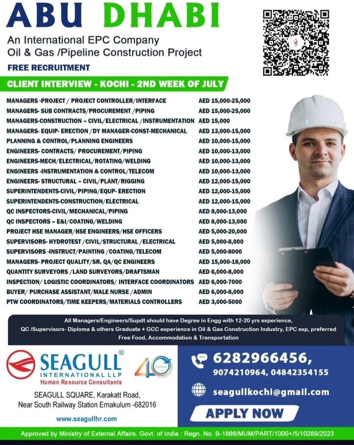 HIRING FOR ABU DHABI