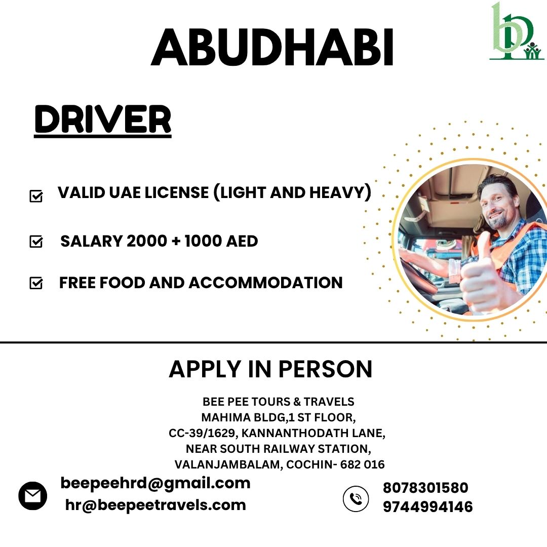 HIRING FOR DRIVERS - ABU DHABI