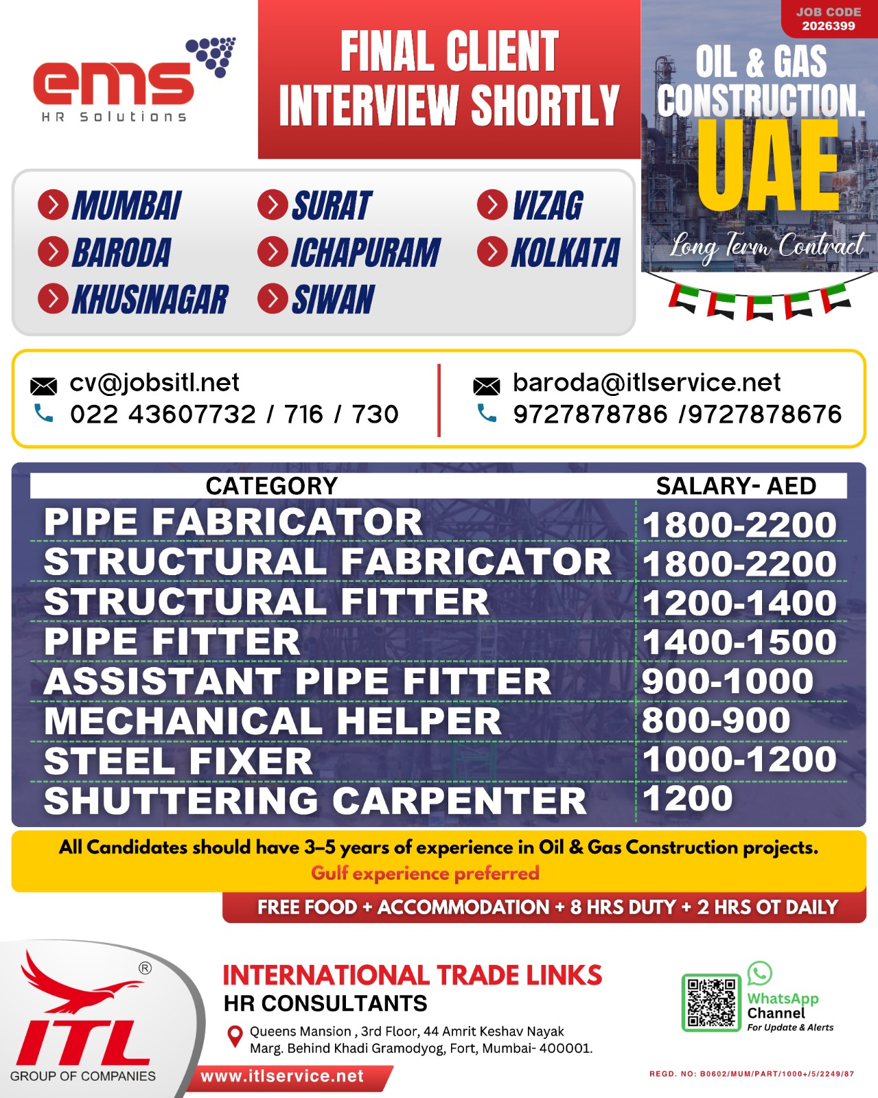 Hiring for Dubai